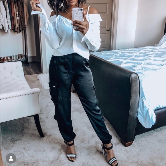 Vici Tops - Vici White City Summer Cold Shoulder Blouse